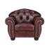 Křeslo Chesterfield Hereford z pravé kůže červené
