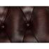 Masivní taburet Chesterfield Kingsfield z pravé kůže, červený – 61×46×43 cm