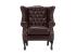 Křeslo ušák Chesterfield Pittsfield z pravé kůže, červené