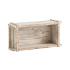Masivní závěsná police ve tvaru cihly z recyklovaného dřeva, lakovaná, bílá – 33×15×10 cm