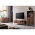 Masivní komoda Highboard Wildwood z palisandru, lakovaná, hnědá – 70×40×155 cm