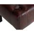 Masivní taburet Chesterfield Kingsfield z pravé kůže, červený – 61×46×43 cm