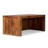 Masivní psací stůl Cube z palisandru, lakovaný, hnědý – 180×90×75 cm