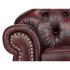 Křeslo Chesterfield Hereford z pravé kůže červené