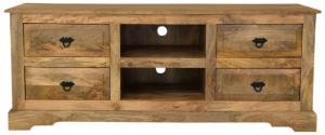 Dřevěný stolek pod tv z masivu mango 150x60x45