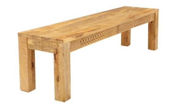 Dřevěná lavice do předsíně z masivu mango 140x40