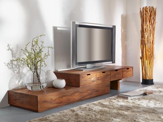 Nízká komoda pod tv z masivu palisandr 260x40x40