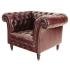 Pohovka jednomístná Chesterfield Bath z pravé hovězí kůže New Red