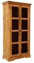 Rustikální vitrína z masivu palisandr 100x45x200