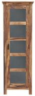 Vysoká vitrína z masivu palisandr 60x180x45