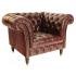 Pohovka jednomístná Chesterfield Bath z pravé hovězí kůže New Red